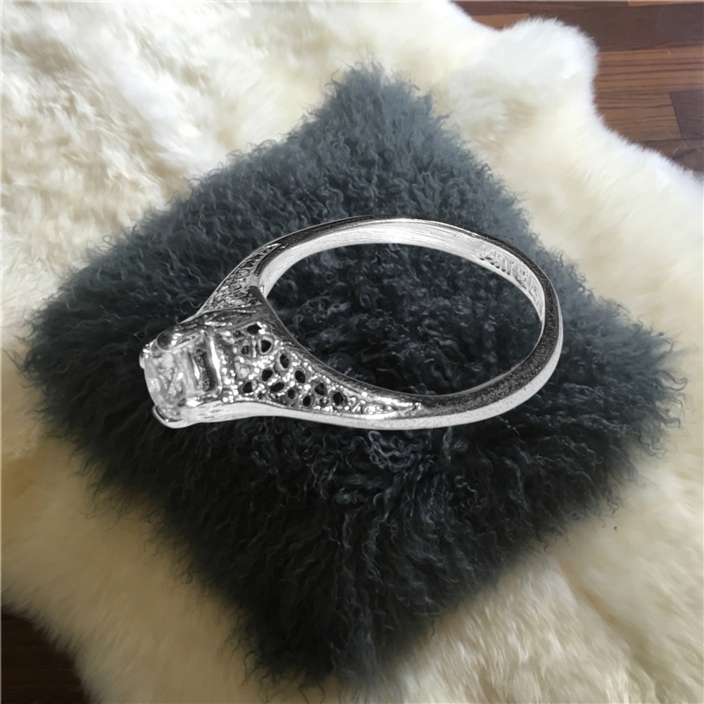 14K GE ESPO ~ Engagement Ring with Multifaceted CZ Stone. Size 8 NWOT - Picture 3 of 9